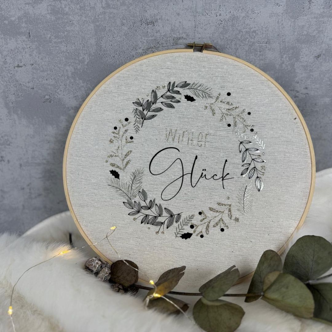 Plotterdatei Winterglück in Stickrahmen Plotterdatei Winterglück in Stickrahmen