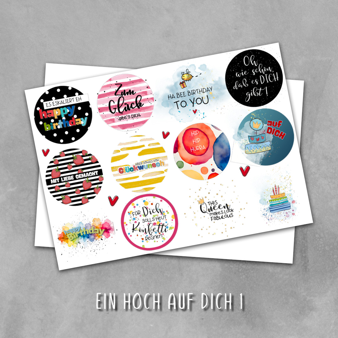  Sublipapier Ein Hoch auf Dich