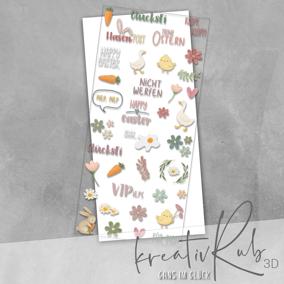    kreativRub 3D - Gans im Glück