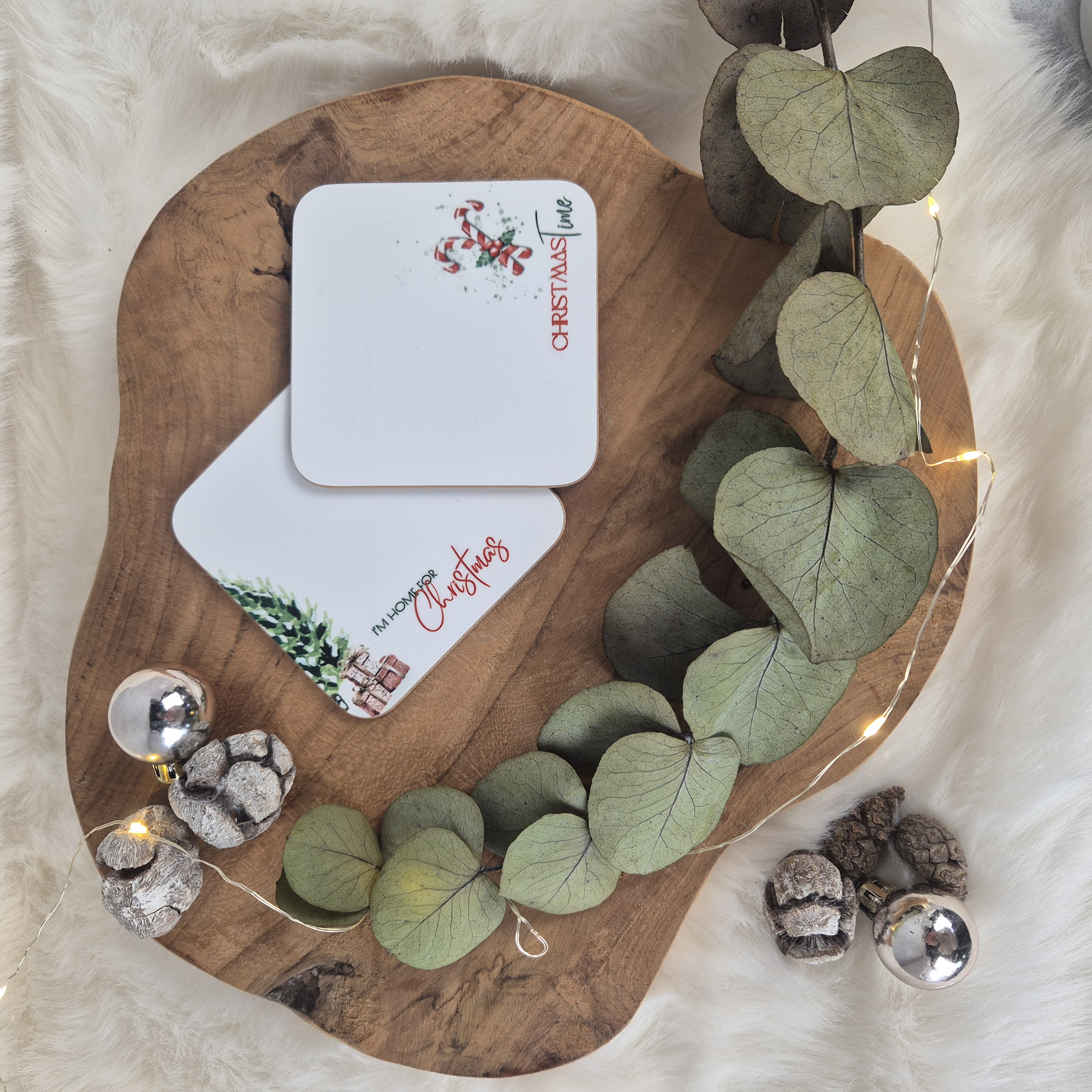 Sublimierte Untersetzer mit Sublipapier Cozy Winter