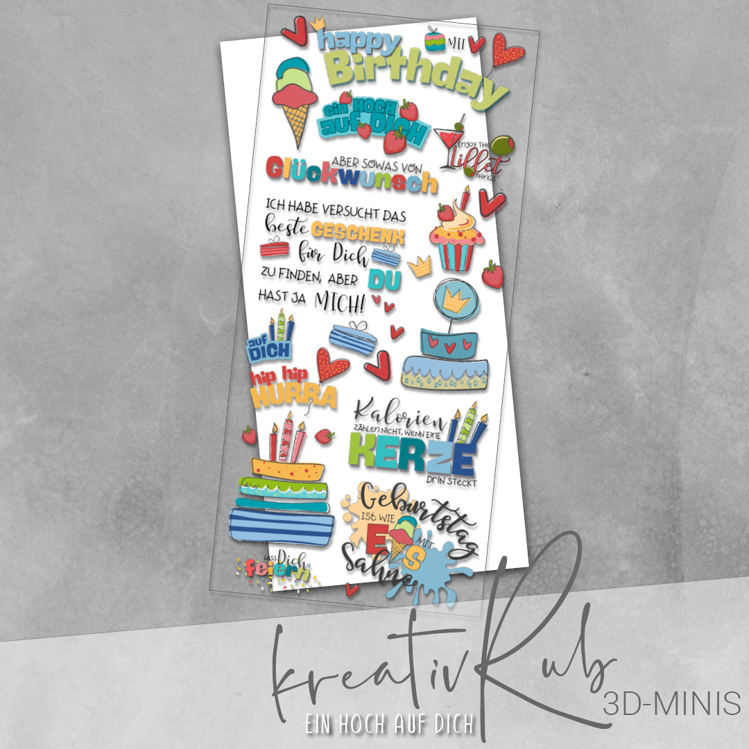 Produktbild kreativRub MINIS Ein Hoch auf Dich Produktbild kreativRub MINIS Ein Hoch auf Dich