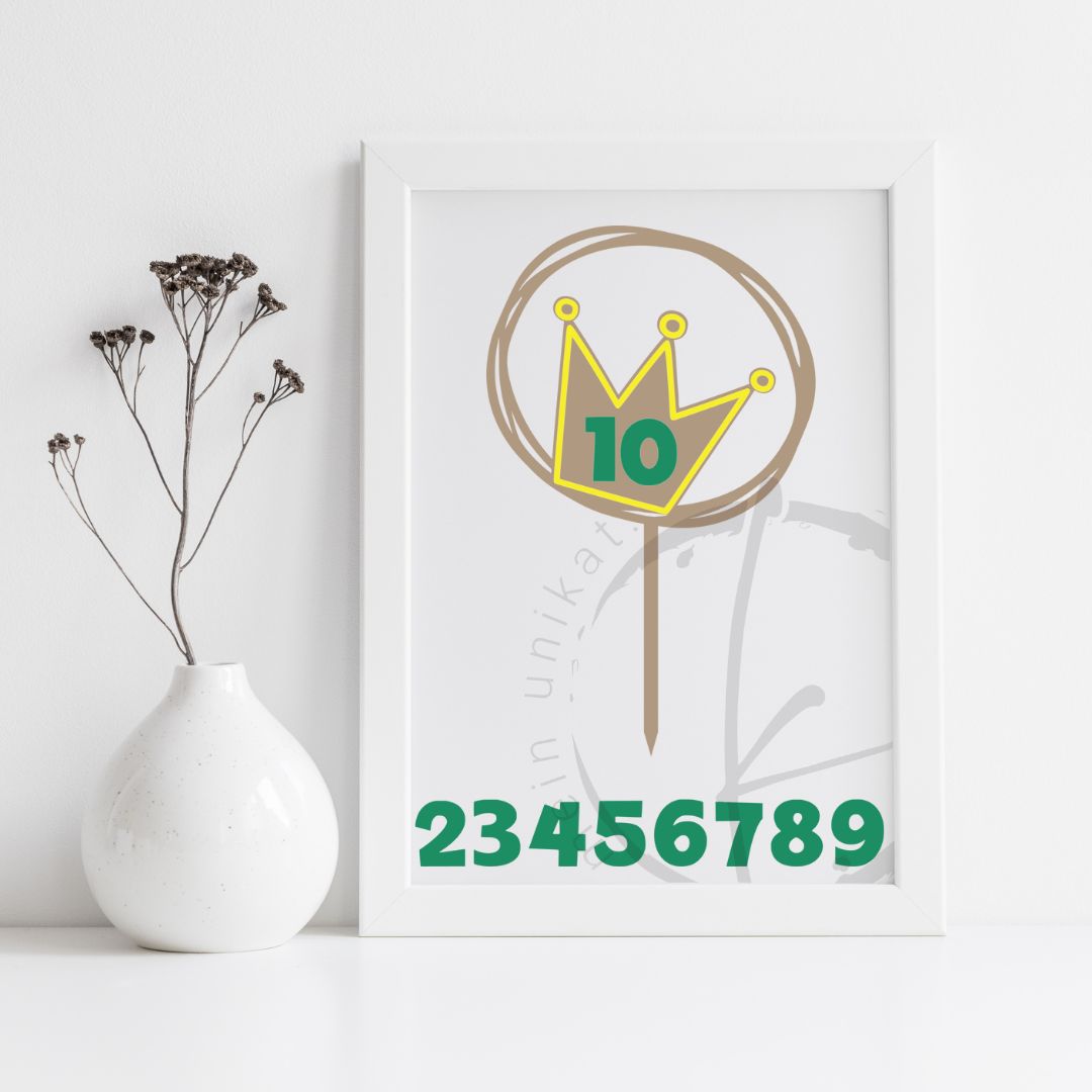 Plotter- und Laserdatei Geburtstagskrone Plotter- und Laserdatei Geburtstagskrone