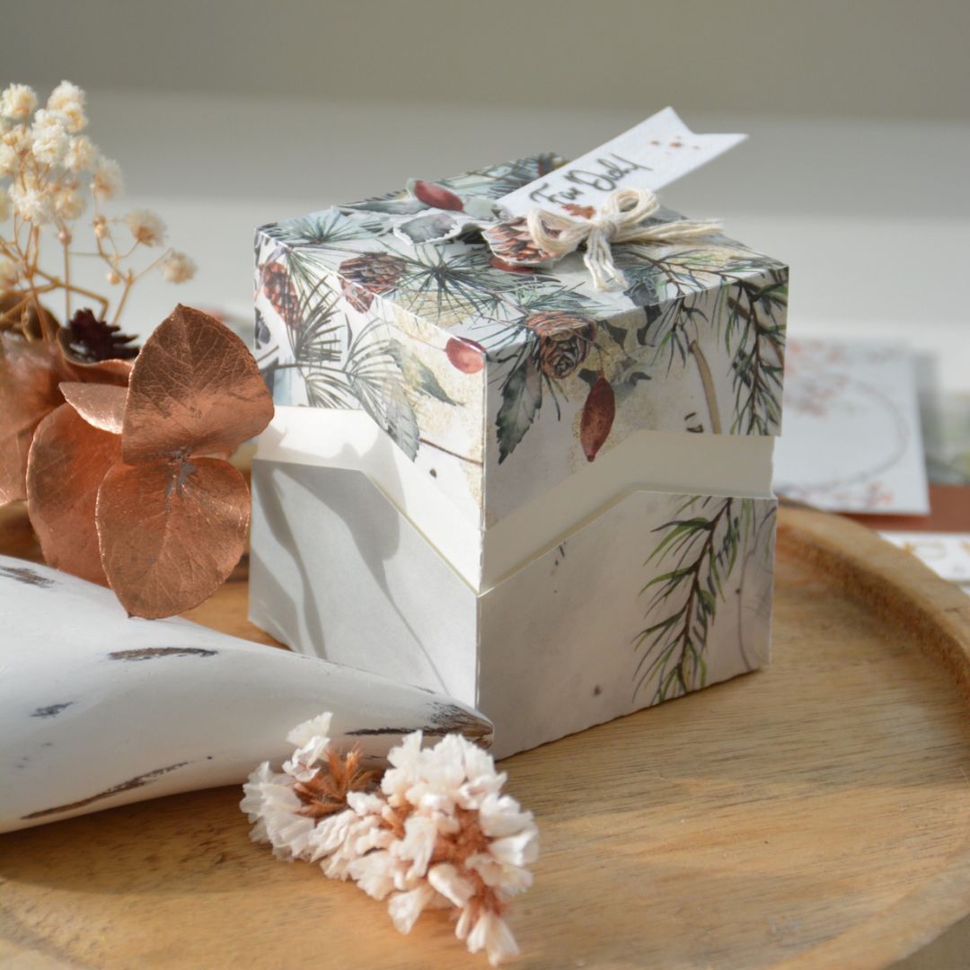 Geschenkverpackung aus Designpapier Cozy Winter Geschenkverpackung aus Designpapier Cozy Winter
