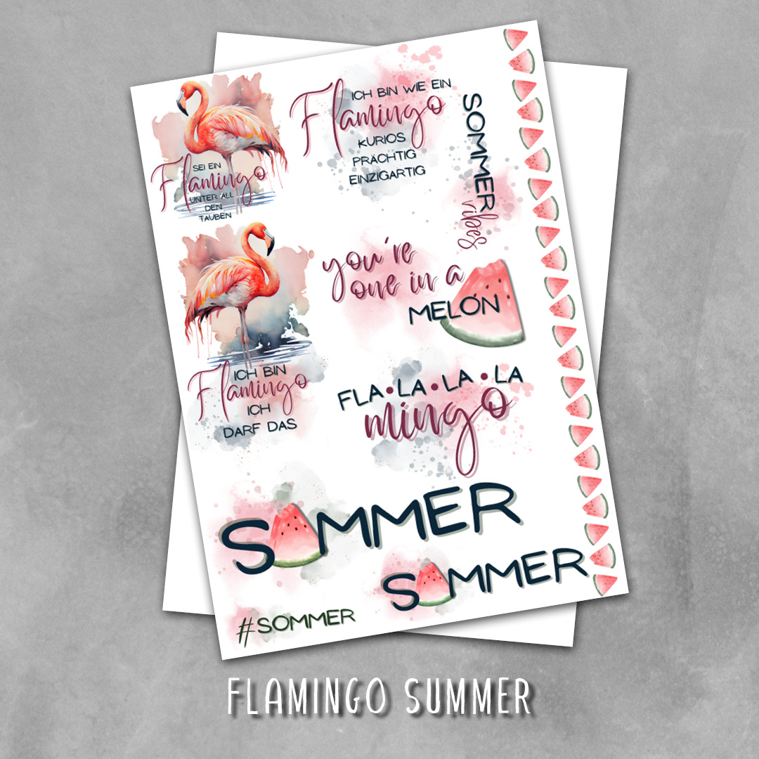 Produktbild Sublipapier Flamingo Summer