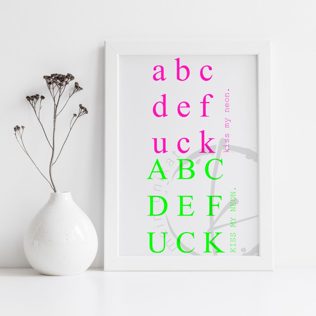 Produktbild Plotterdatei Kiss my neon Produktbild Plotterdatei Kiss my neon